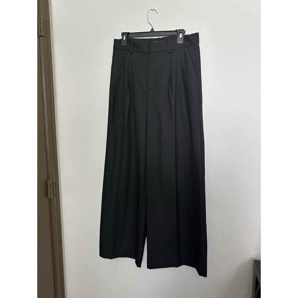Madewell The Harlow Superwide-Leg Trouser Black Size 2 Pleated High Rise - Picture 4 of 12